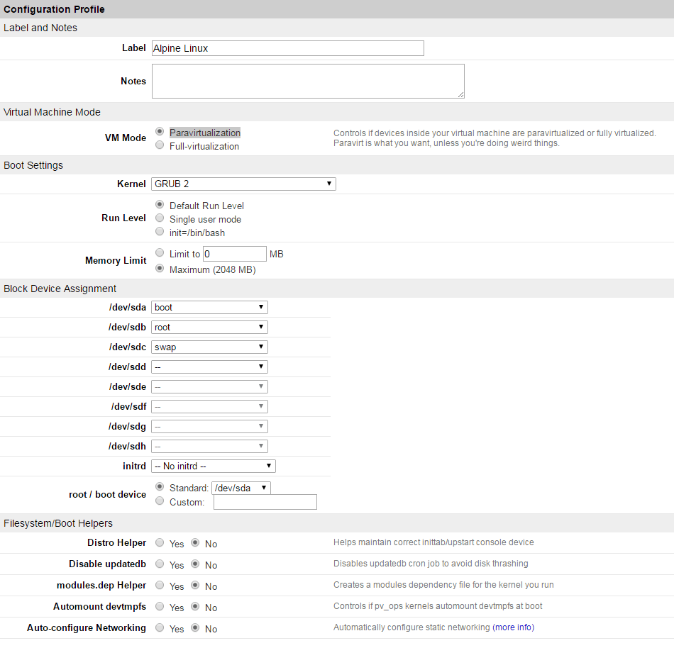 Linode Config